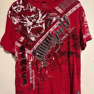 Men's Bold Red Tiger Graphic Tee
